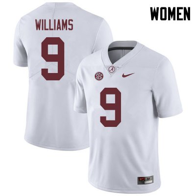 NCAA Women's Alabama Crimson Tide #9 Xavier Williams Stitched College 2018 Nike Authentic White Football Jersey GT17Q24OK